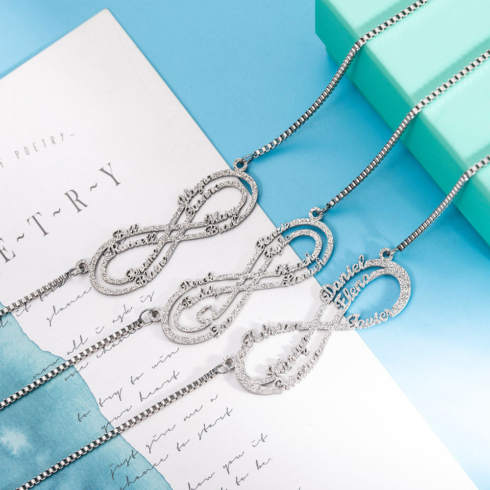Collier Personnalisé Pour Homme - Gravure 1 à 6 Prénoms - Chaîne Acier Inoxydable - Cadeau Pour Papa, Mari, Petit Ami